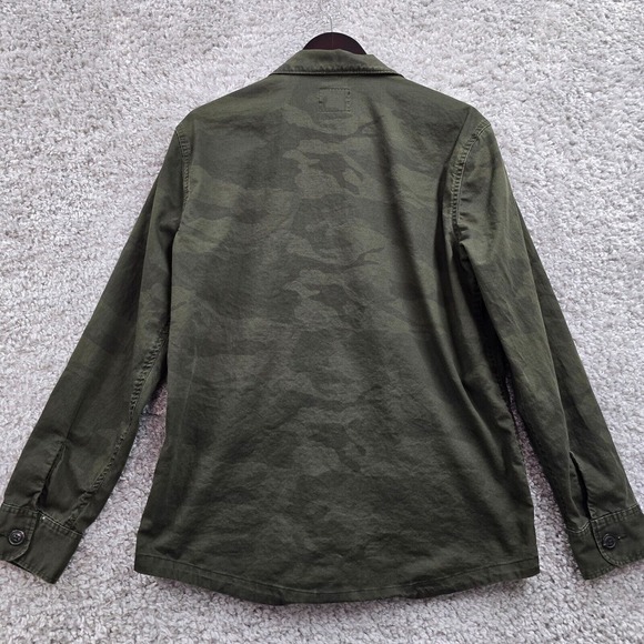 Abercrombie & Fitch Shirt Mens Medium Green Camo Button Up Long Sleeve Army - Picture 6 of 10